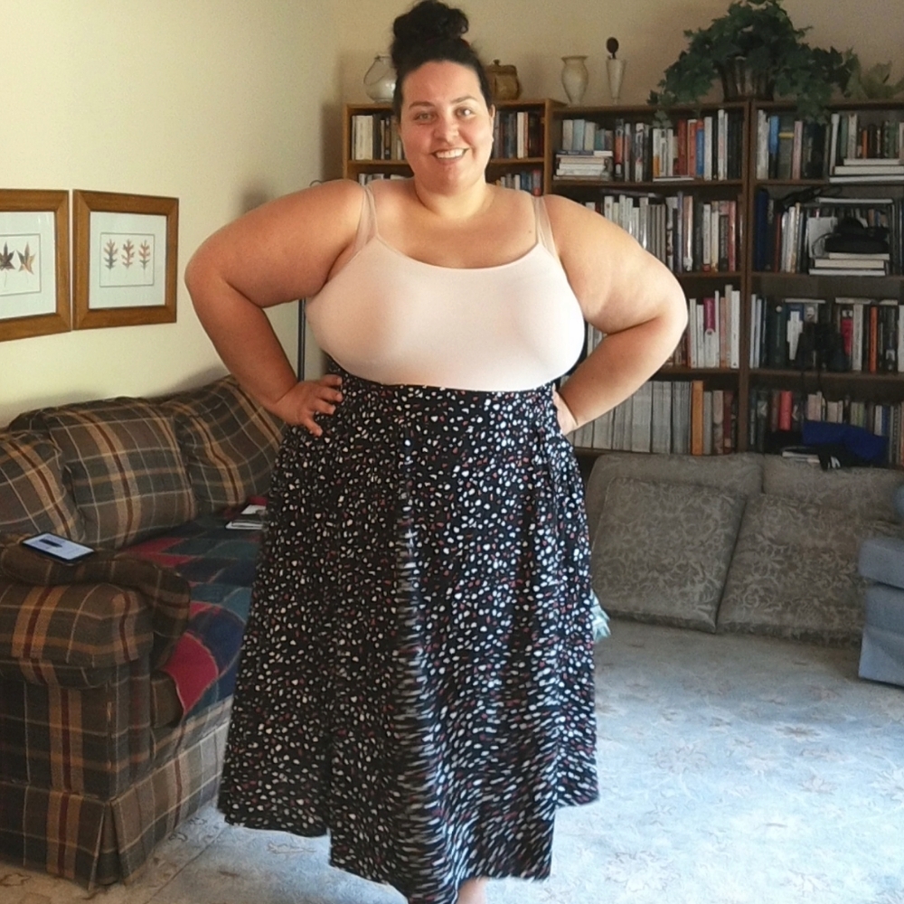 NWT 4X/5X Part & Parcel midi swing circle skirt